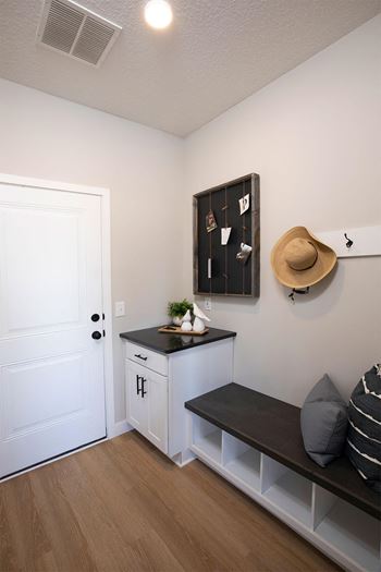 Entry foyer with coat closet*